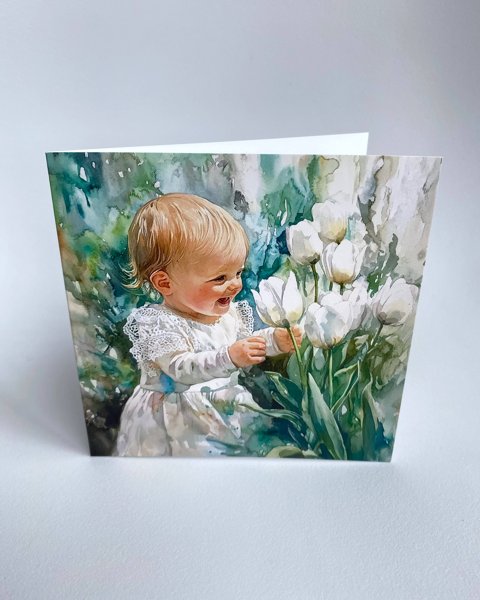 Product image of  Neiti aurinkoinen - taitettava kortti