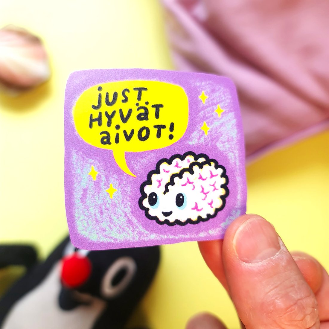 Just hyvät aivot -tarra – Salaisuustaso (Holvi)