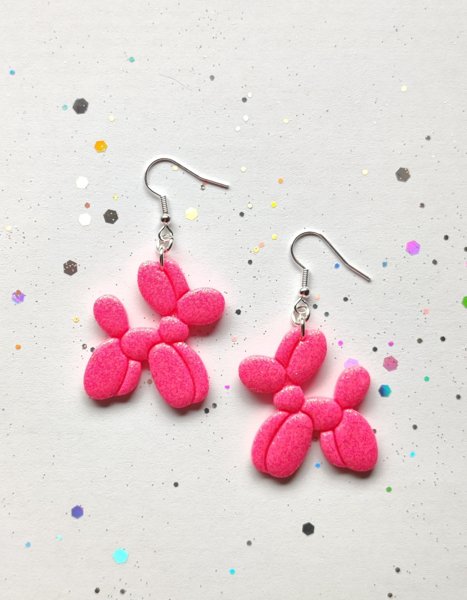 Product image of  Ilmapallo koira neon pinkki glitteri