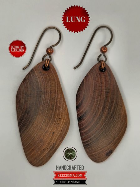 Product image of | LUNG | NATURAL PLUM | EARRING | NIOBIUM HOOK W COPPER PEARL |