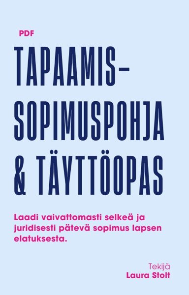 Product image of  Tapaamissopimuspohja & täyttöopas