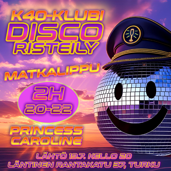 Product image of  K40-klubi Disco-risteily 19.7. 20-22 Turusta | 2h lippu