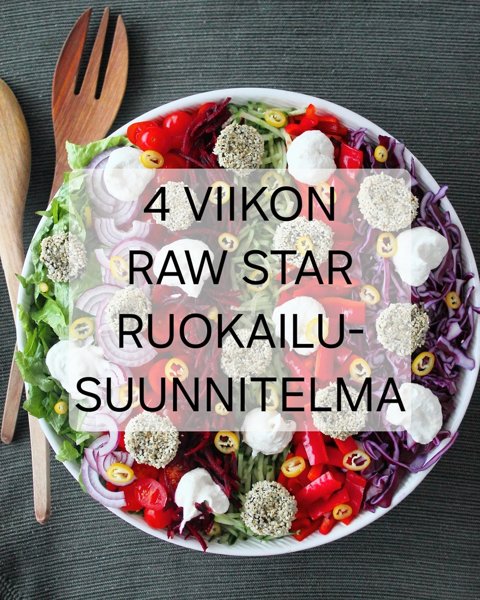 Product image of  4 Viikon Raw Star Ruokailusuunnitelma (e-kirja)