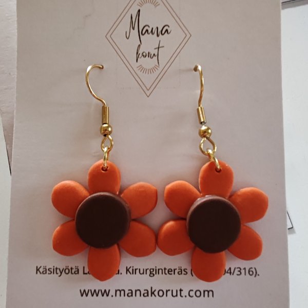 Product image of  Retrokukka korvakorut oranssi