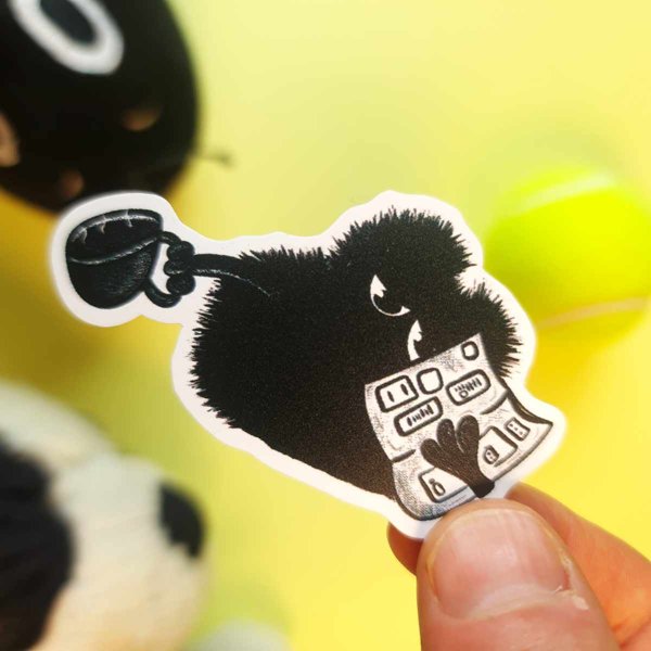 Product image of  Pörrö lukee lehteä -tarra