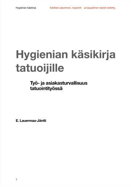Product image of  Hygienian käsikirja tatuoijille