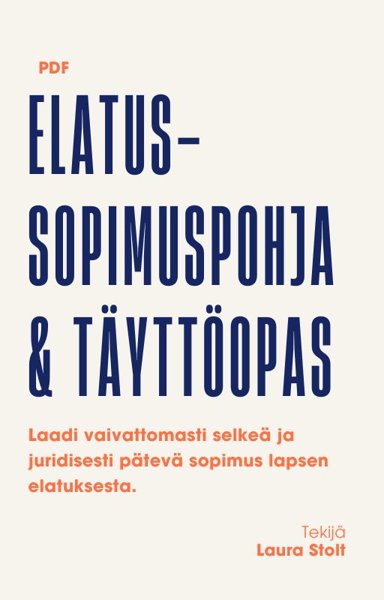 Product image of  Elatussopimuspohja & täyttöopas