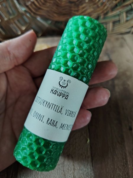 Product image of  Loitsukynttilä, tummanvihreä paksu