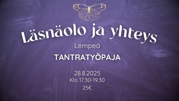 Product image of  Lempeä Tantrisen Torstain työpaja - Läsnäolo ja Yhteys