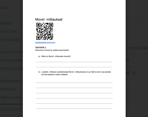 Product image of  Perusliikunnan tehtäviä