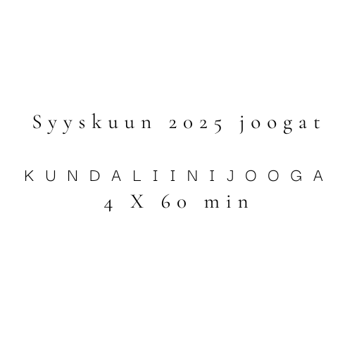 Product image of  Syyskuun 2025 kundaliinijoogat 4 x 60 min
