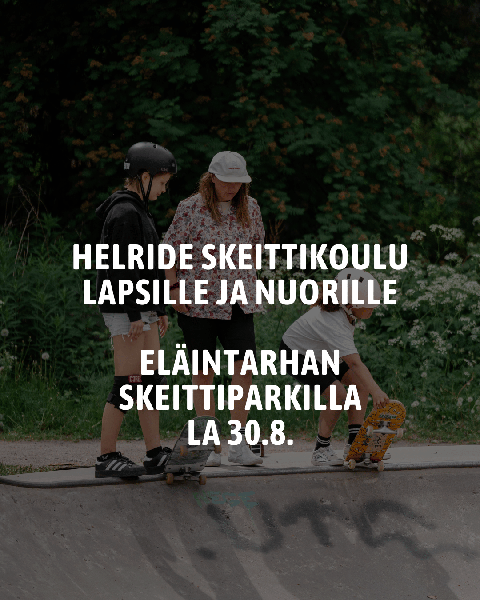 Product image of  Skeittikoulu lapsille ja nuorille, Eläintarha la 30.8.