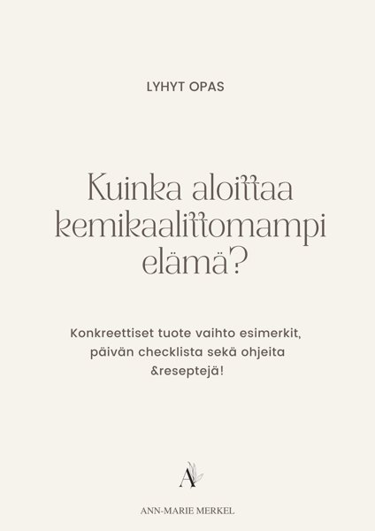Product image of  Kemikaalittomampi elämä ILMAINEN OPAS