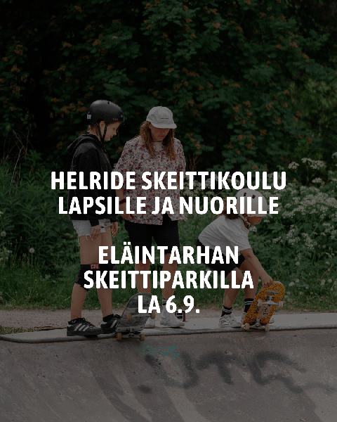 Product image of  Skeittikoulu lapsille ja nuorille, Eläintarha la 6.9.