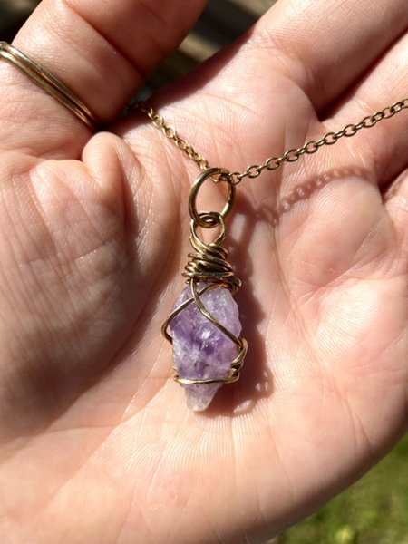 Product image of  "Remembering" -kaulakoru, hiomaton Kanadan ametisti