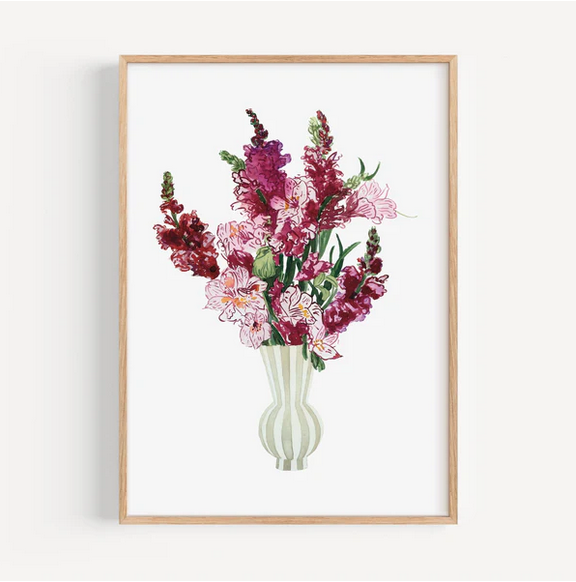 Product image of  Leo La Douce - Pink Flower Bouquet Print, A4