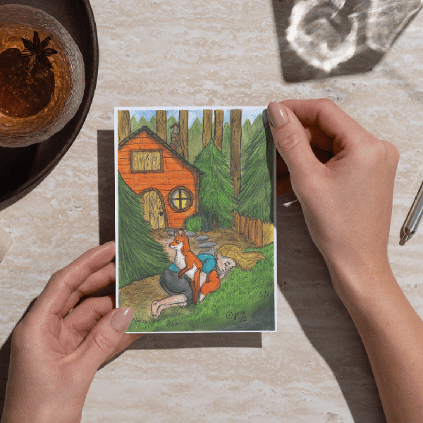 Product image of  Kettu sylissä - Postikortti