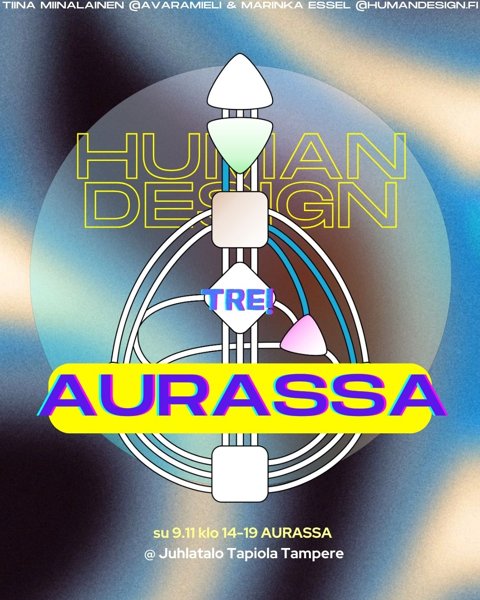 Product image of  AURASSA Human Design Tapahtuma 9.11.2025 Tampereella