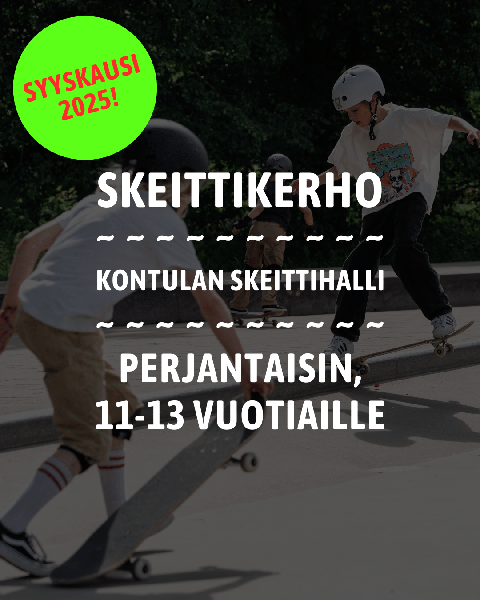 Product image of  Skeittikerho perjantaisin 11-13-vuotiaille