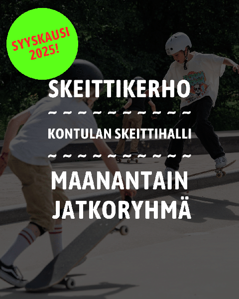 Product image of  Skeittikerho, maanantain jatkoryhmä