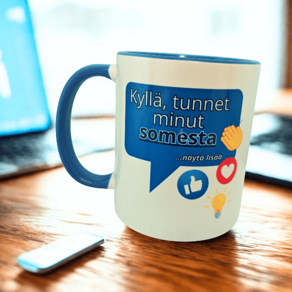 Product image of  Kyllä, tunnet minut somesta muki edition 1