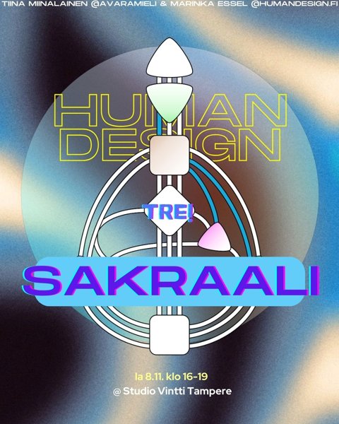Product image of  SAKRAALI Työpaja Human Design Tapahtuma 8.11.2025