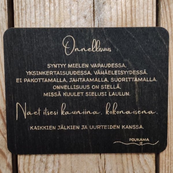 Product image of  Runomagneetti - Onnellisuus (musta)