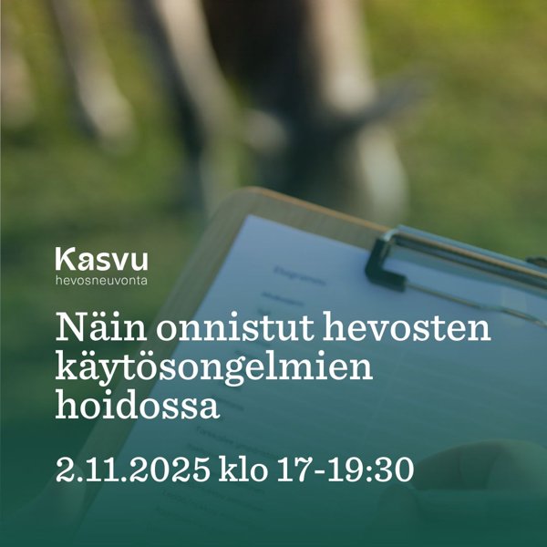 Product image of  Näin onnistut hevosten käytösongelmien hoidossa -verkkoluento