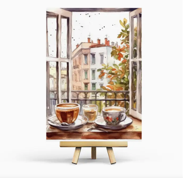 Product image of  Penpaling Paula - Coffee & Window, kortti, A6