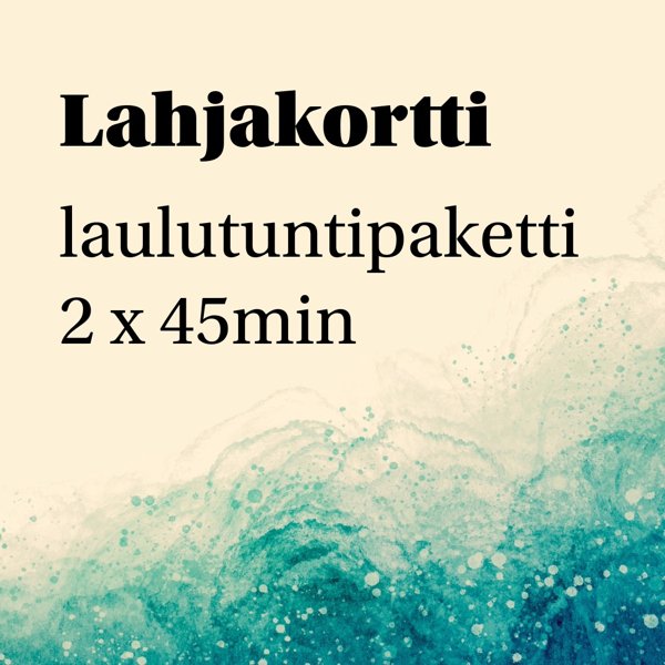 Product image of  Lahjakortti 2 x 45min laulutunti