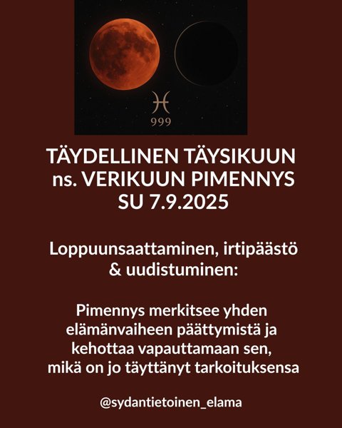 Product image of  su 7.9. Täydellinen Kuunpimennys energiahoito - tallenne