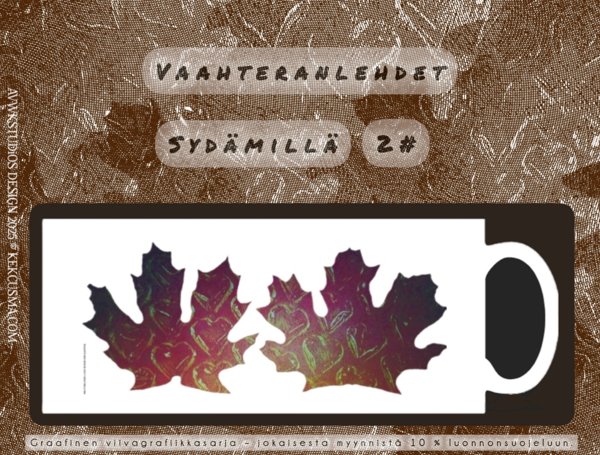 Product image of  VAAHTERANLEHDET SYDÄMILLÄ 2# Classic - Valkoinen muki