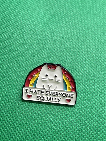 Product image of  🐱 “I Hate Everyone Equally” -pinssi (1 kpl)