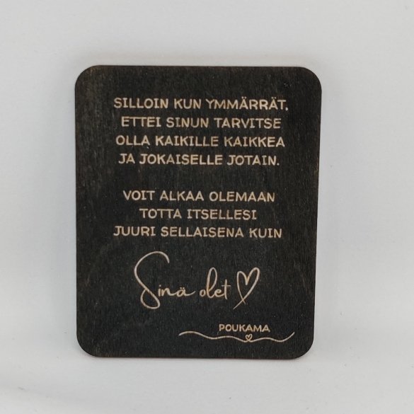 Product image of  Runomagneetti - Totta itsellesi (musta)