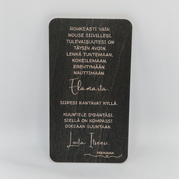 Product image of  Runomagneetti - Rohkeasti vain (musta)