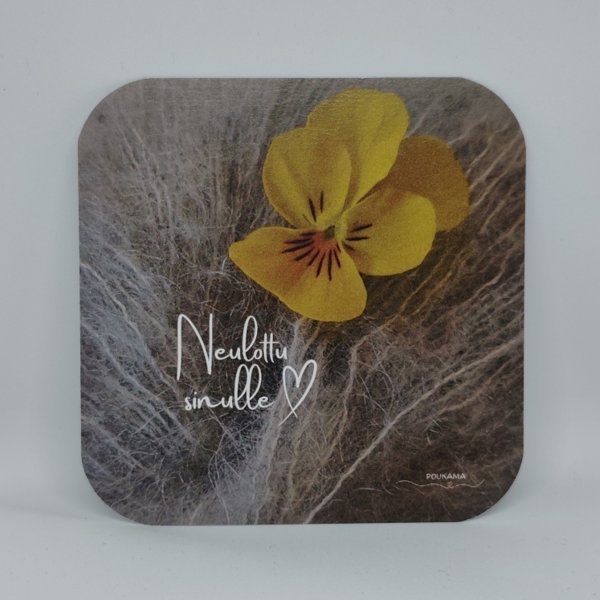 Product image of  Runokortti 10x10 cm - Neulottu sinulle (orvokki)