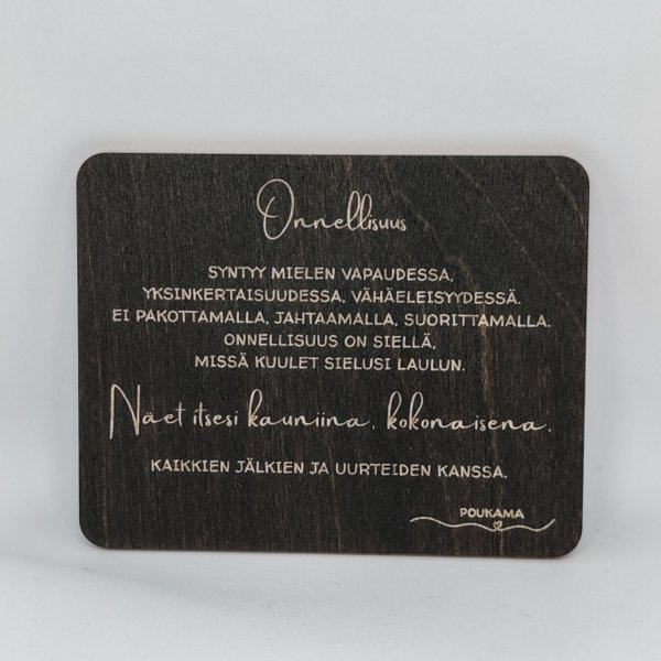 Product image of  Runomagneetti - Onnellisuus (musta)