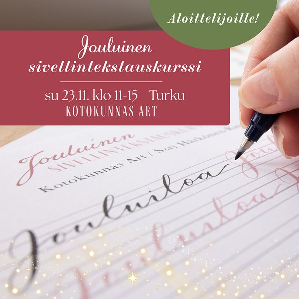 Product image of  Jouluinen sivellintekstauskurssi su 23.11. Turku
