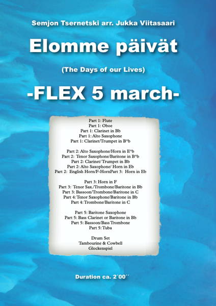 Product image of  Elomme päivät FLEX Semjon Tsernetski  arr. Jukka Viitasaari