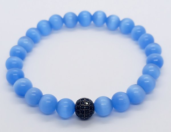 Product image of  Sininen kissansilmä rannekoru, 17cmcm