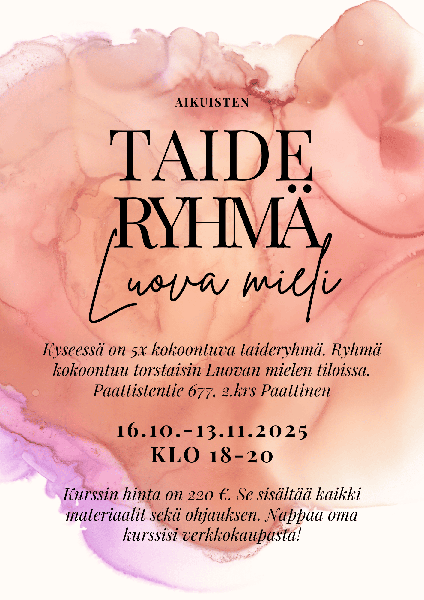 Product image of  Viiden illan Taideryhmä aikuisille 16.10.-13.11.25