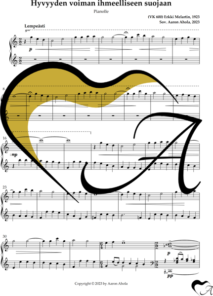 Product image of  Hyvyyden voiman ihmeelliseen suojaan - pianolle