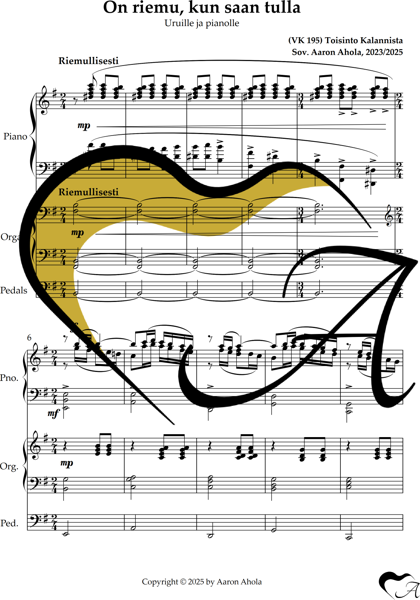 Product image of  On riemu, kun saan tulla - uruille ja pianolle