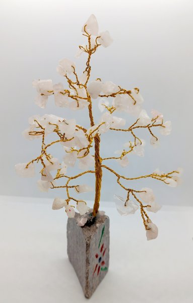 Product image of  Ruusukvartsi kristallipuu (pieni 80)