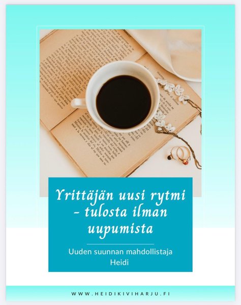 Product image of Yrittäjän uusi rytmi - verkkokurssi (ennakkomyynti)