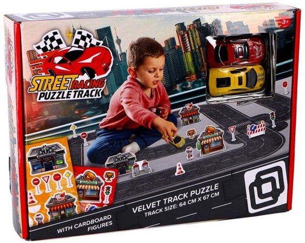 Product image of  Street Racing Puzzle Track - Samettiratapulma + 2 autoa (30 x 22