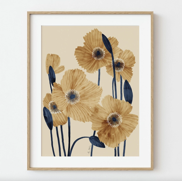 Product image of  El buen limón - "Poppies" Art Print, A4