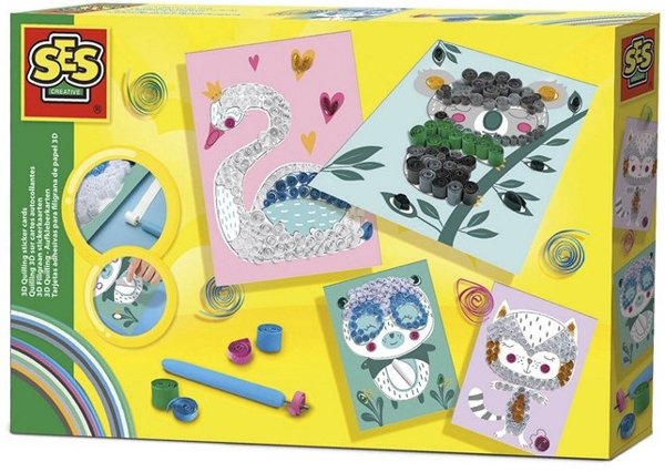 Product image of  SES 3D Quilling sticker cards craft set 20x30cm