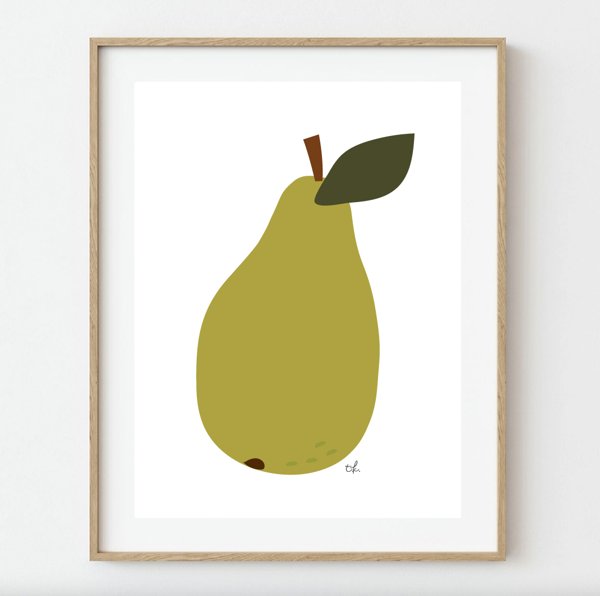 Product image of  Pilkkuraita - Päärynä, printti, A4