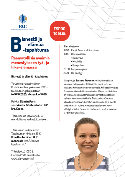 Product image of  BISNESTÄ JA ELÄMÄÄ -tapahtuma ESPOO, 16.10.2025